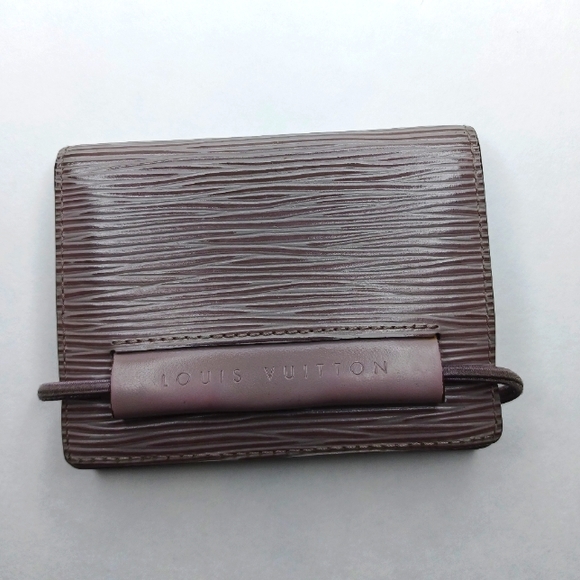 Louis Vuitton Gray Epi Elastic Card Holder - Picture 1 of 4